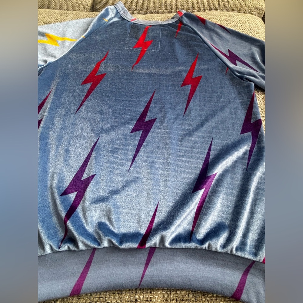 Aviator Nation Blue Lightning Bolt Sweatshirt - Picture 4 of 7